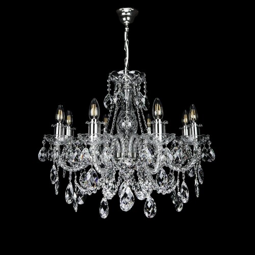 Casa Padrino Luxus Barock Kristall Kronleuchter Gold  62 x H. 52 cm - Prunkvolle Messing Kronleuchter mit b�hmischem Kristallglas - Barock M�bel - Edel & Prunkvoll