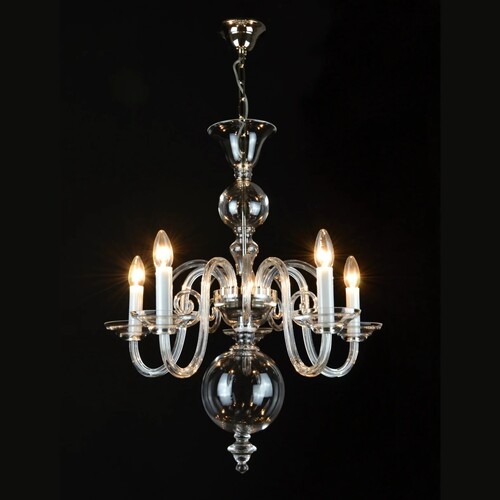 Casa Padrino Luxus Barock Kristall Kronleuchter Gold  63 x H. 74 cm - Prunkvolle Messing Kronleuchter mit b�hmischem Kristallglas - Barock M�bel - Edel & Prunkvoll