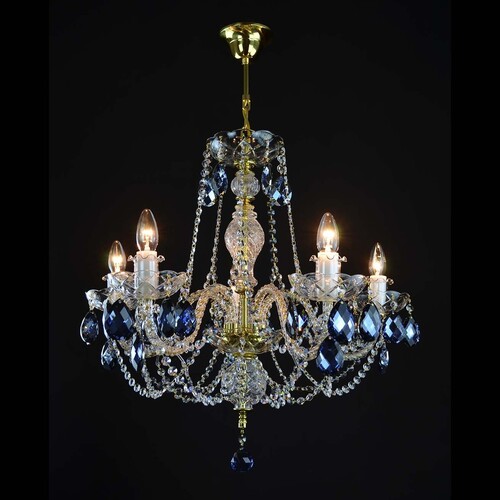 Casa Padrino Luxus Barock Kristall Kronleuchter Gold  65 x H. 59 cm - Prunkvolle Messing Kronleuchter mit b�hmischem Kristallglas - Barock M�bel - Edel & Prunkvoll