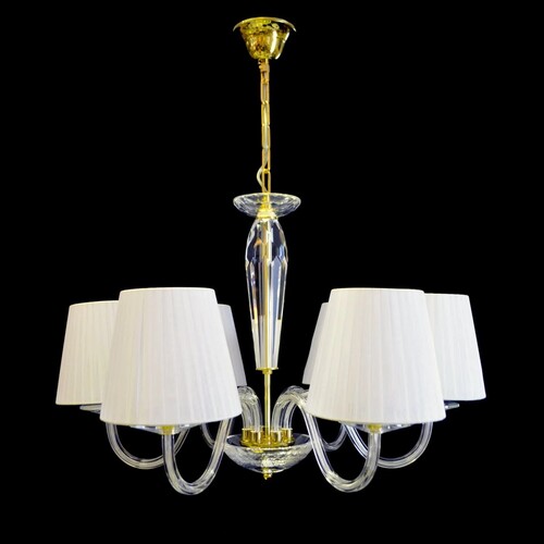 Casa Padrino Luxus Barock Kristall Kronleuchter Gold  70 x H. 48 cm - Prunkvolle Messing Kronleuchter mit b�hmischem Kristallglas - Barock M�bel - Edel & Prunkvoll