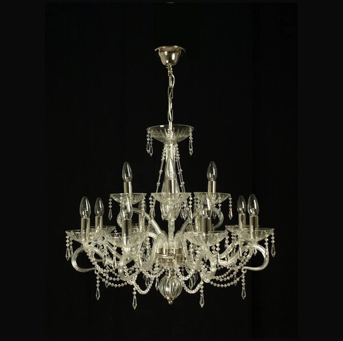 Casa Padrino Luxus Barock Kristall Kronleuchter Gold  70 x H. 60 cm - Prunkvolle Messing Kronleuchter mit b�hmischem Kristallglas - Barock M�bel - Edel & Prunkvoll
