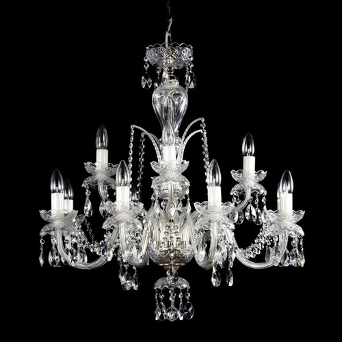 Casa Padrino Luxus Barock Kristall Kronleuchter Gold  75 x H. 75 cm - Prunkvolle Messing Kronleuchter mit b�hmischem Kristallglas - Barock M�bel - Edel & Prunkvoll