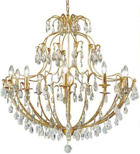 Casa Padrino Luxus Barock Kristall Kronleuchter Gold  85 x H. 85 cm - Prunkvoller Hotel & Restaurant Kronleuchter