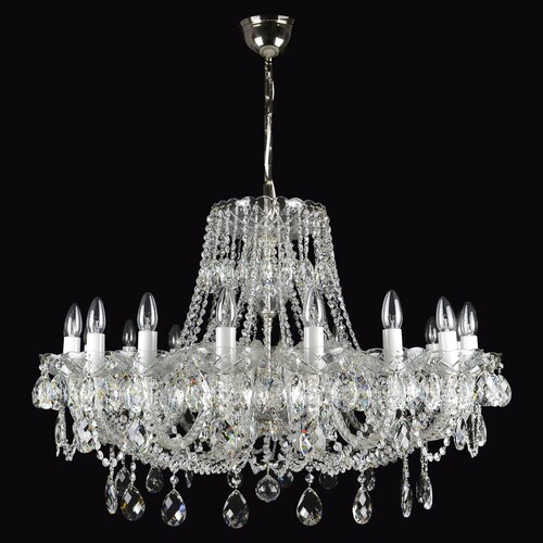 Casa Padrino Luxus Barock Kristall Kronleuchter Gold  90 x H. 60 cm - Prunkvolle Messing Kronleuchter mit b�hmischem Kristallglas - Barock M�bel - Edel & Prunkvoll