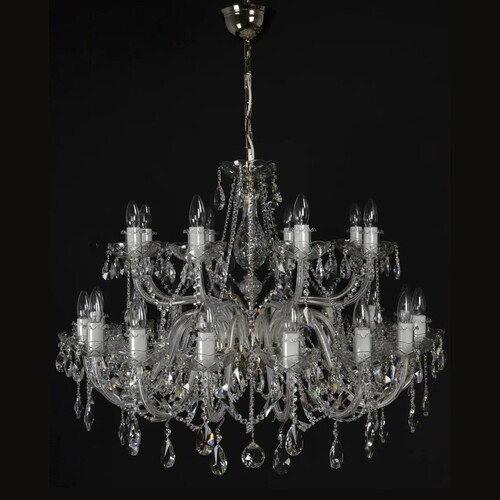 Casa Padrino Luxus Barock Kristall Kronleuchter Gold  95 x H. 77 cm - Prunkvolle Messing Kronleuchter mit b�hmischem Kristallglas - Barock M�bel - Edel & Prunkvoll