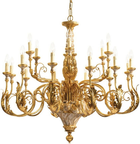 Casa Padrino Luxus Barock Kronleuchter Gold  110 x H. 100 cm - Prunkvoller Hotel & Restaurant Kronleuchter