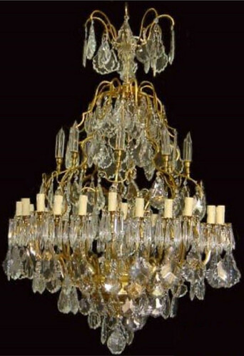 Casa Padrino Luxus Barock Kristall Kronleuchter Gold - Prunkvoller Barockstil Wohnzimmer Kronleuchter - Hotel Kronleuchter - Barock M�bel - Barock Kristall Leuchten - Edel & Prunkvoll