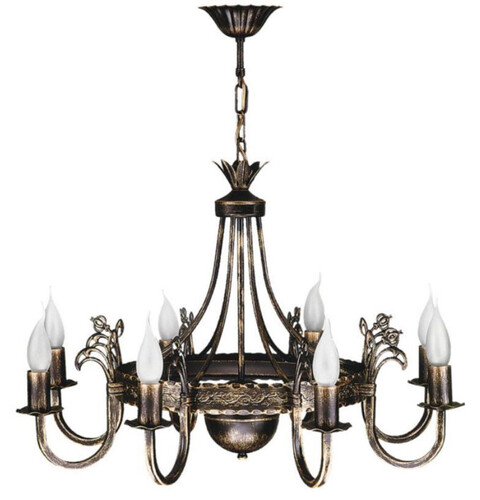 Casa Padrino Barock Kronleuchter Antik Bronze  67 x H. 68 cm - Prunkvoller Wohnzimmer Metall Kronleuchter im Barockstil - Edel & Prunkvoll