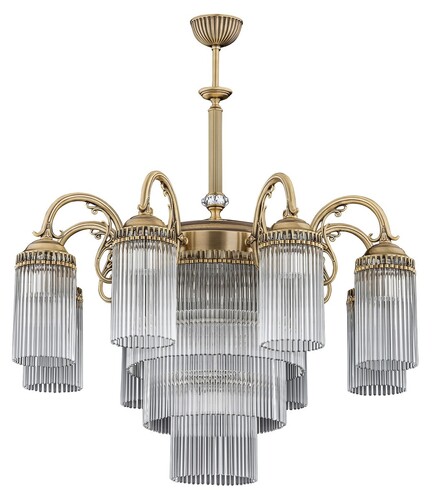 Casa Padrino Luxus Barock Kronleuchter Messing mit Patina  80 x H. 90 cm