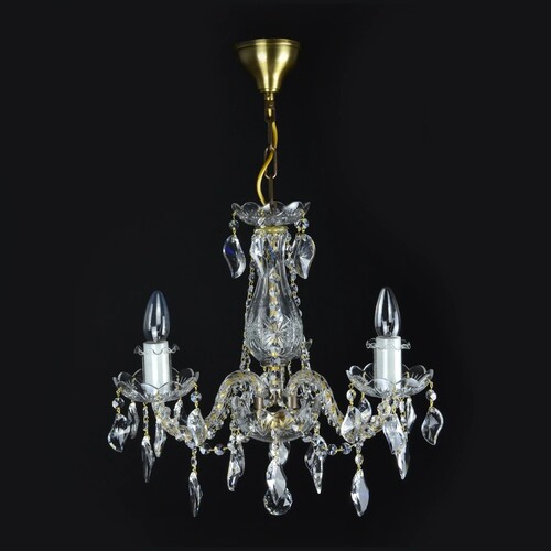 Casa Padrino Luxus Barock Kristall Kronleuchter Silber  38 x H. 45 cm - Prunkvolle Messing Kronleuchter mit b�hmischem Kristallglas - Barock M�bel - Edel & Prunkvoll