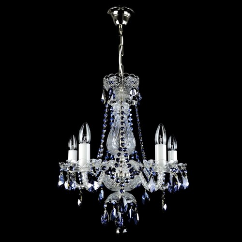 Casa Padrino Luxus Barock Kristall Kronleuchter Silber  50 x H. 50 cm - Prunkvolle Messing Kronleuchter mit b�hmischem Kristallglas - Barock M�bel - Edel & Prunkvoll