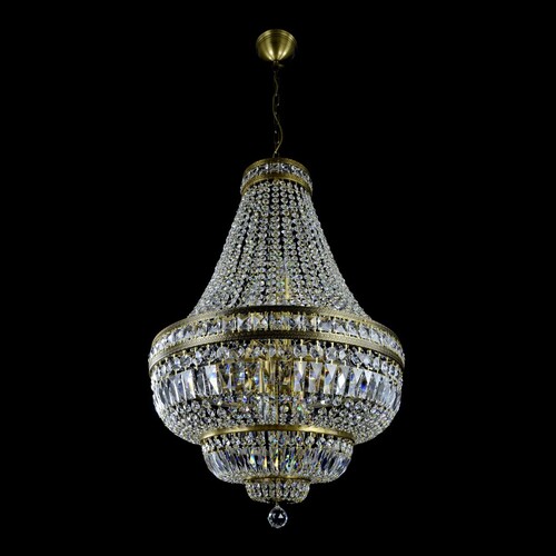 Casa Padrino Luxus Barock Kristall Kronleuchter Silber  60 x H. 90 cm - Prunkvolle Messing Kronleuchter mit b�hmischem Kristallglas - Barock M�bel - Edel & Prunkvoll