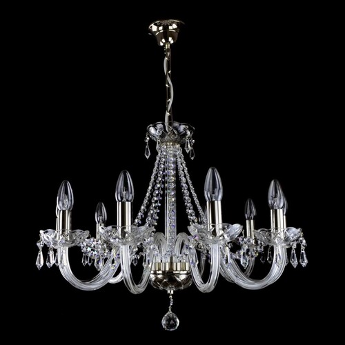 Casa Padrino Luxus Barock Kristall Kronleuchter Silber  67 x H. 50 cm - Prunkvolle Messing Kronleuchter mit b�hmischem Kristallglas - Barock M�bel - Edel & Prunkvoll