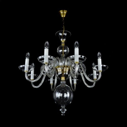 Casa Padrino Luxus Barock Kristall Kronleuchter Silber  70 x H. 70 cm - Prunkvolle Messing Kronleuchter mit b�hmischem Kristallglas - Barock M�bel - Edel & Prunkvoll