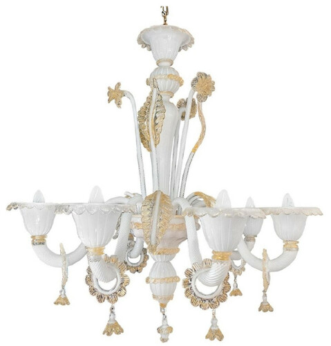 Casa Padrino Luxus Barock Kronleuchter Wei�  85 cm - Prunkvoller Wohnzimmer Kronleuchter im Barockstil - Hotel Kronleuchter - Barock Leuchten - Barock Interior