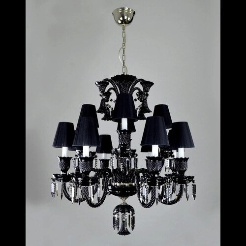 Casa Padrino Luxus Barock Kristall Kronleuchter Silber  81 x H. 90 cm - Prunkvolle Messing Kronleuchter mit b�hmischem Kristallglas - Barock M�bel - Edel & Prunkvoll