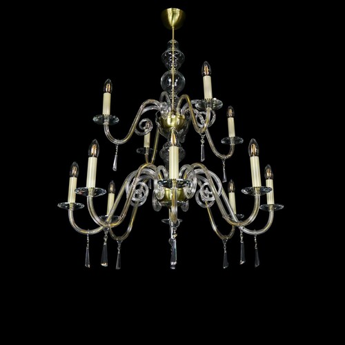 Casa Padrino Luxus Barock Kristall Kronleuchter Silber  90 x H. 105 cm - Prunkvolle Messing Kronleuchter mit b�hmischem Kristallglas - Barock M�bel - Edel & Prunkvoll