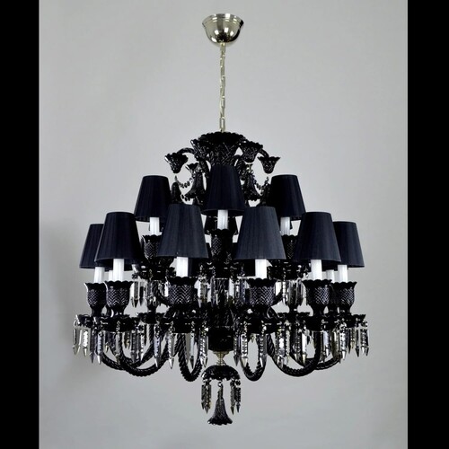 Casa Padrino Luxus Barock Kristall Kronleuchter Silber  90 x H. 90 cm - Prunkvolle Messing Kronleuchter mit b�hmischem Kristallglas - Barock M�bel - Edel & Prunkvoll