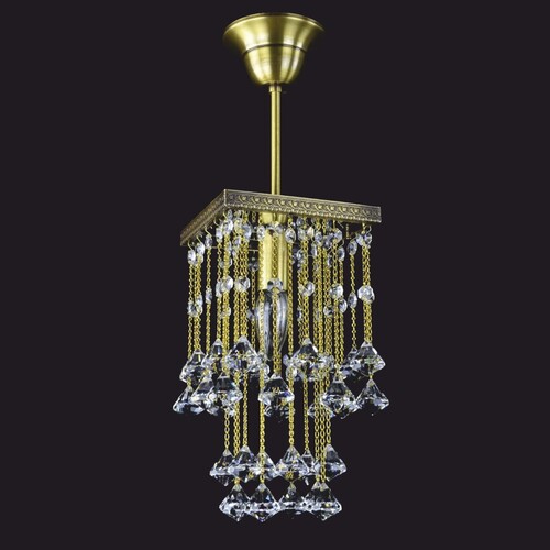 Casa Padrino Luxus Barock Kristall H�ngeleuchte Gold H. 30 cm - Barock Interior