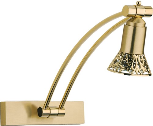 Casa Padrino Luxus Barock LED Wandleuchte / Leseleuchte Gold H. 35 cm