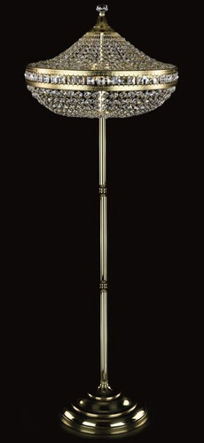 Casa Padrino Luxus Barock Kristall Stehleuchte Gold  50 x H. 155 cm - Prunkvolle Stehlampe mit B�hmischem Kristallglas - Barock Kristall Leuchten - Barock M�bel