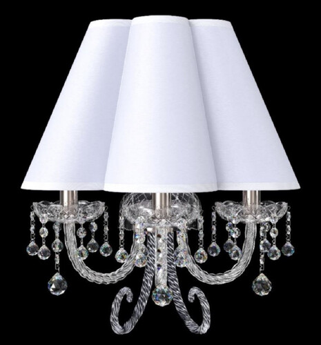 Casa Padrino Luxus Barock Kristall Wandleuchte Silber / Wei� 42 x 23 x H. 47 cm - Prunkvolle Wandlampe mit B�hmischem Kristallglas - Luxus Wandleuchten im Barockstil - Edel & Prunkvoll