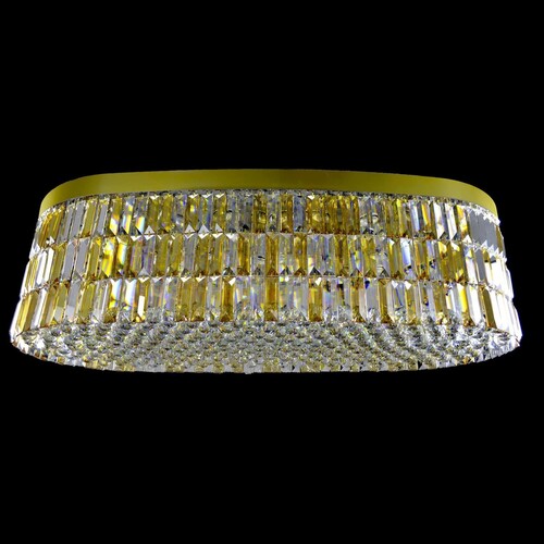 Casa Padrino Luxus Barock Kristall Wandleuchte Gold 130 x 60 x H. 37 cm - Prunkvolle Messing Wandleuchte mit b�hmischem Kristallglas - Barock M�bel - Edel & Prunkvoll