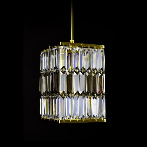 Casa Padrino Luxus Barock Kristall Wandleuchte Gold 16 x 16 x H. 26 cm - Prunkvolle Messing Wandleuchte mit b�hmischem Kristallglas - Barock M�bel - Edel & Prunkvoll