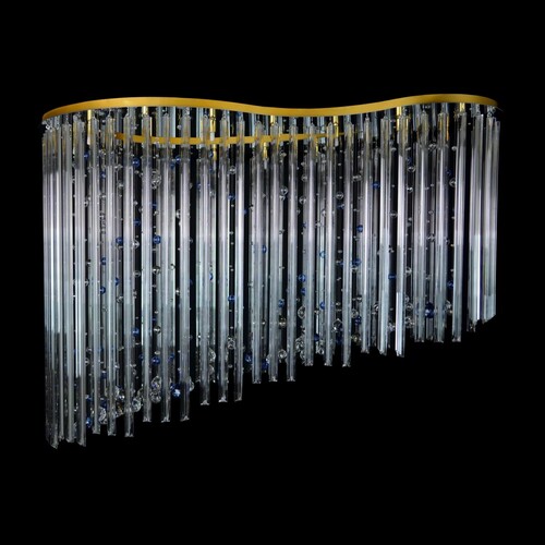 Casa Padrino Luxus Barock Kristall Wandleuchte Gold 160 x 80 x H. 90 cm - Prunkvolle Messing Wandleuchte mit b�hmischem Kristallglas - Barock M�bel - Edel & Prunkvoll