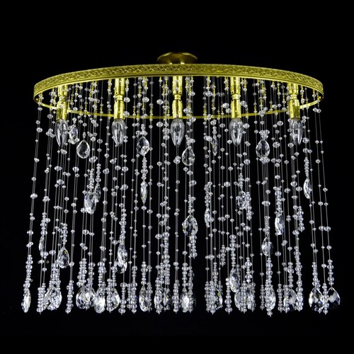 Casa Padrino Luxus Barock Kristall Wandleuchte Gold 72 x 26 x H. 54 cm - Prunkvolle Messing Wandleuchte mit b�hmischem Kristallglas - Barock M�bel - Edel & Prunkvoll