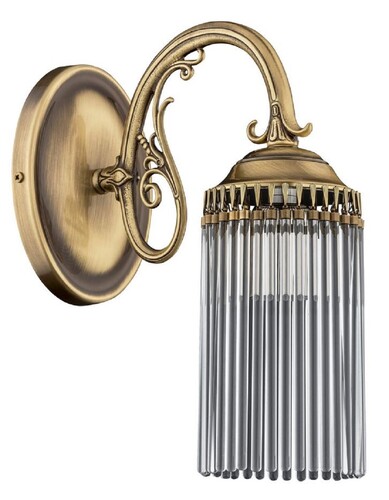 Casa Padrino Luxus Barock Wandleuchte Messing mit Patina H. 33 cm