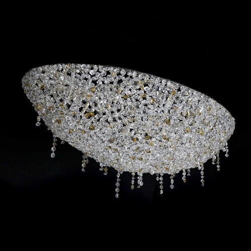 Casa Padrino Luxus Barock Kristall Wandleuchte Silber 100 x 54 x H. 30 cm - Prunkvolle Messing Wandleuchte mit b�hmischem Kristallglas - Barock M�bel - Edel & Prunkvoll