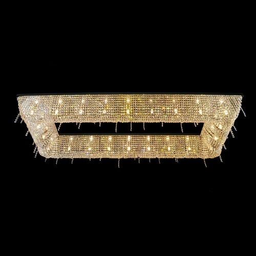 Casa Padrino Luxus Barock Kristall Wandleuchte Silber 175 x 70 x H. 20 cm - Prunkvolle Messing Wandleuchte mit b�hmischem Kristallglas - Barock M�bel - Edel & Prunkvoll