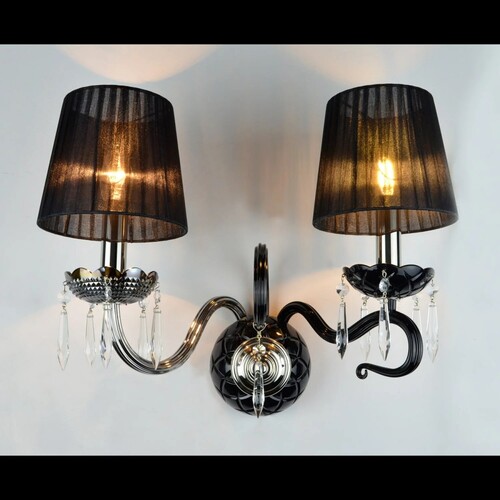 Casa Padrino Luxus Barock Kristall Wandleuchte Silber 48 x 30 x H. 38 cm - Prunkvolle Messing Wandleuchte mit b�hmischem Kristallglas - Barock M�bel - Edel & Prunkvoll
