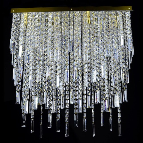 Casa Padrino Luxus Barock Kristall Wandleuchte Silber 50 x 50 x H. 40 cm - Prunkvolle Messing Wandleuchte mit b�hmischem Kristallglas - Barock M�bel - Edel & Prunkvoll