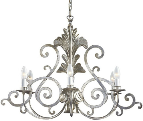 Casa Padrino Luxus Barock Kronleuchter Silber 80 x 53 x H. 60 cm - Ovaler Hotel & Restaurant Kronleuchter - Edel & Prunkvoll