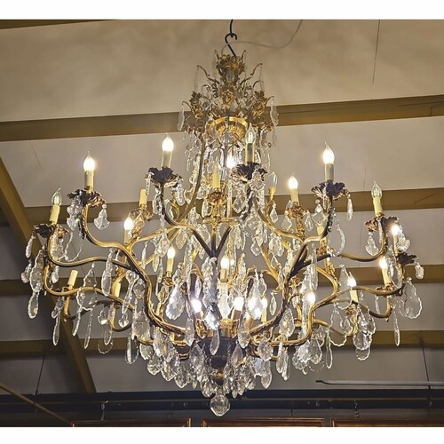 Casa Padrino Luxus Barock Kristall Kronleuchter Antik Bronze  160 x H. 175 cm - Barock M�bel