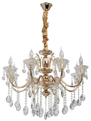 Casa Padrino Barock Kristall Kronleuchter Gold  72 x H. 100 cm - Prunkvoller Kronleuchter im Barockstil - Barock M�bel