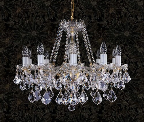 Casa Padrino Luxus Barock Kronleuchter mit b�hmischen Kristallglas Gold  60 cm