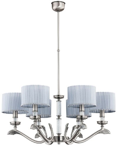 Casa Padrino Luxus Barock Kronleuchter Matt Silber / Grau  76 cm