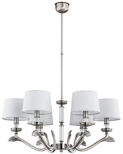 Casa Padrino Luxus Barock Kronleuchter Matt Silber / Wei�  76 cm