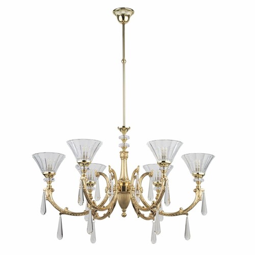 Casa Padrino Luxus Barock Kronleuchter Gold  81 cm - Barockstil Kronleuchter