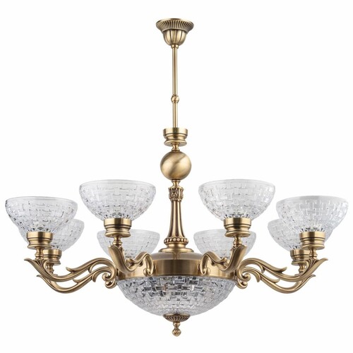 Casa Padrino Luxus Barock Kronleuchter Messing mit Patina  88 x H. 70 cm