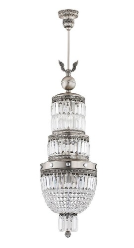 Casa Padrino Luxus Barock Kristall Kronleuchter Silber  30 x H. 120 cm