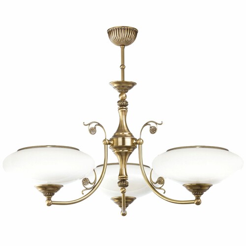 Casa Padrino Luxus Barock Kronleuchter Messing mit Patina / Wei�  64 x H. 70 cm