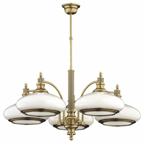 Casa Padrino Luxus Barock Kronleuchter Messing mit Patina / Wei�  70 x H. 70 cm