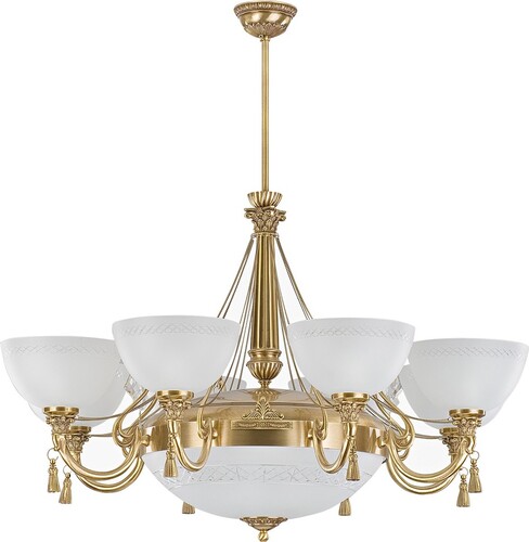 Casa Padrino Luxus Barock Kristall Kronleuchter Gold / Wei�  95 cm