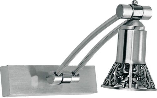 Casa Padrino Luxus Barock LED Wandleuchte / Leseleuchte Silber H. 20 cm