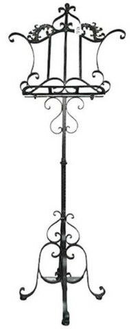 Casa Padrino Jugendstil Notenst�nder Braun 54 x 40 x H. 120 cm - Eleganter Metall Notenst�nder im Jugendstil - Barock & Jugendstil Deko Accessoires - Barock & Jugendstil M�bel