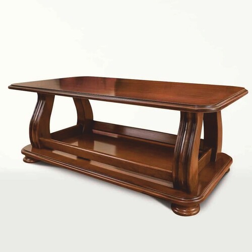 Casa Padrino Luxus Barock Massivholz Couchtisch Braun 120 cm - Barock M�bel